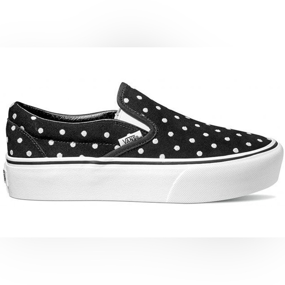 Vans Black & White Polka Dot Slip-On Sneakers